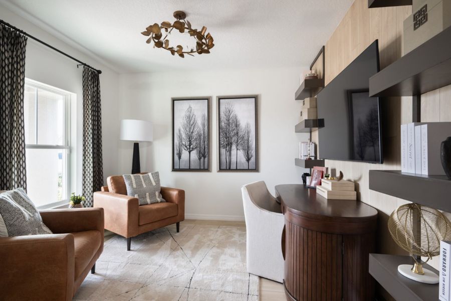 Furnished interior in a model home at Pasadena Ridge in Zephyrhills (Image 19).