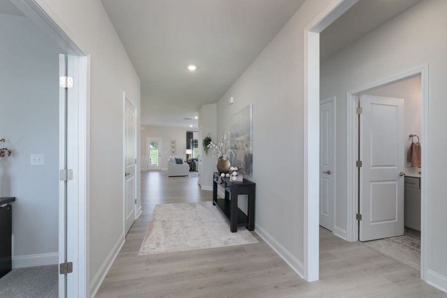 Furnished interior in a model home at McNeely Farms in Mount Ulla (Image 3).