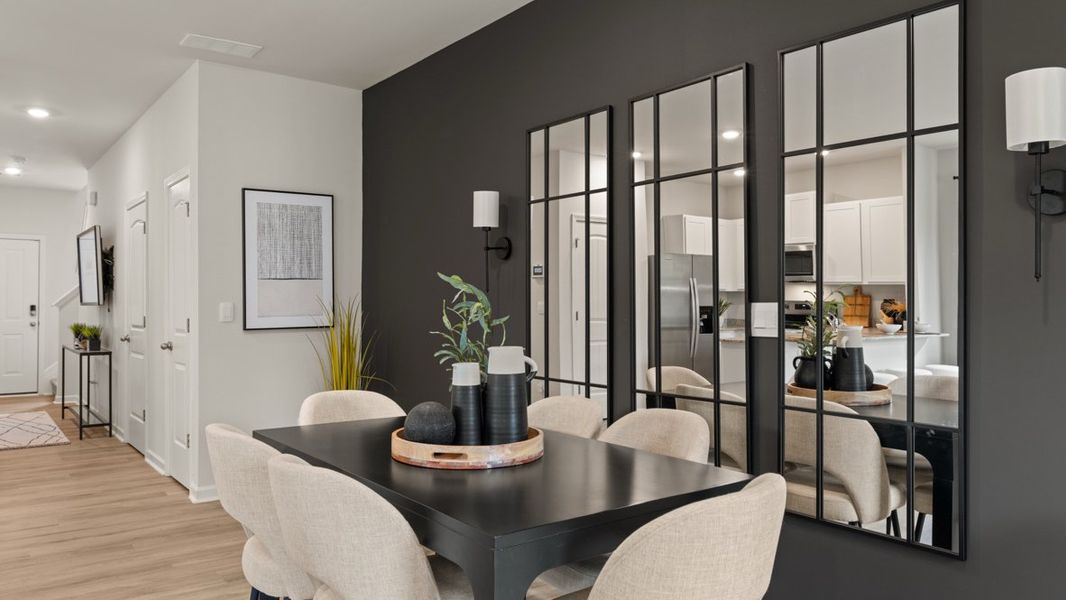 Furnished interior in a model home at Woodbury Park in Atlanta (Image 24).