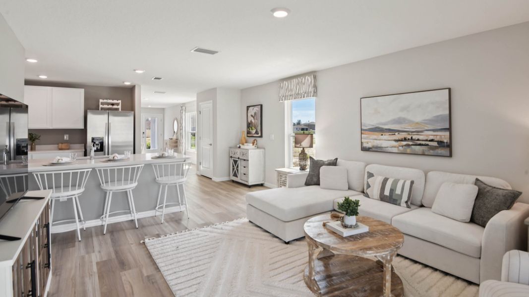 Furnished interior in a model home at Ocala Crossings South in Ocala (Image 17).