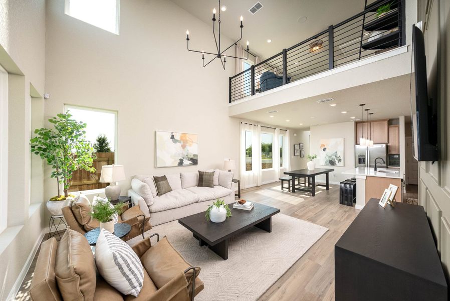 Furnished interior in a model home at Talley Fields in San Antonio (Image 26).