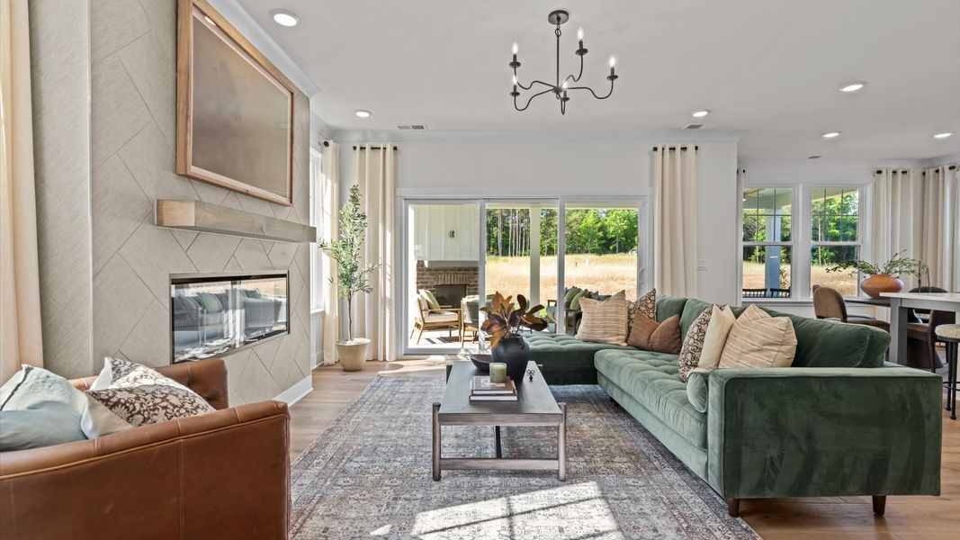 Furnished interior in a model home at Provisions at Courtland in Sanford (Image 3).