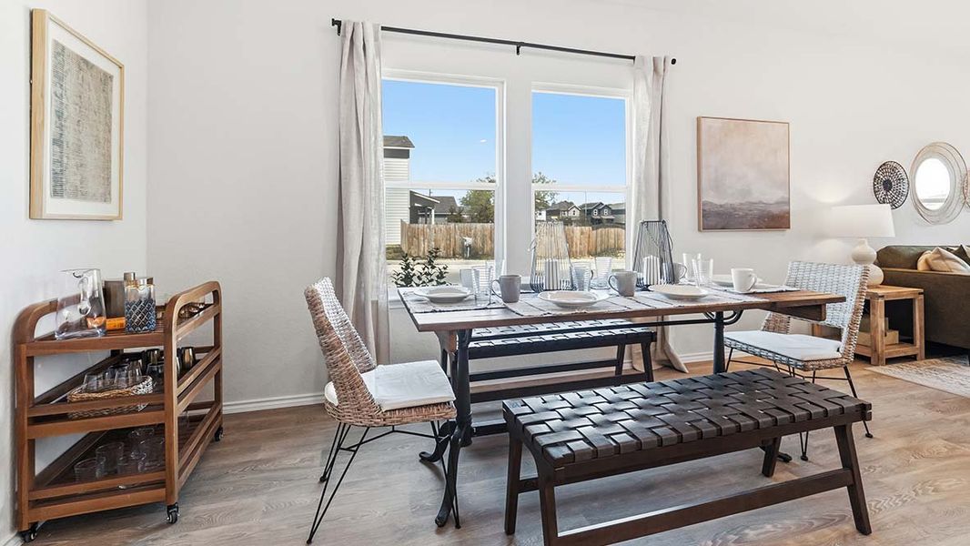 Furnished interior in a model home at Blue Ridge Ranch in San Antonio (Image 24).