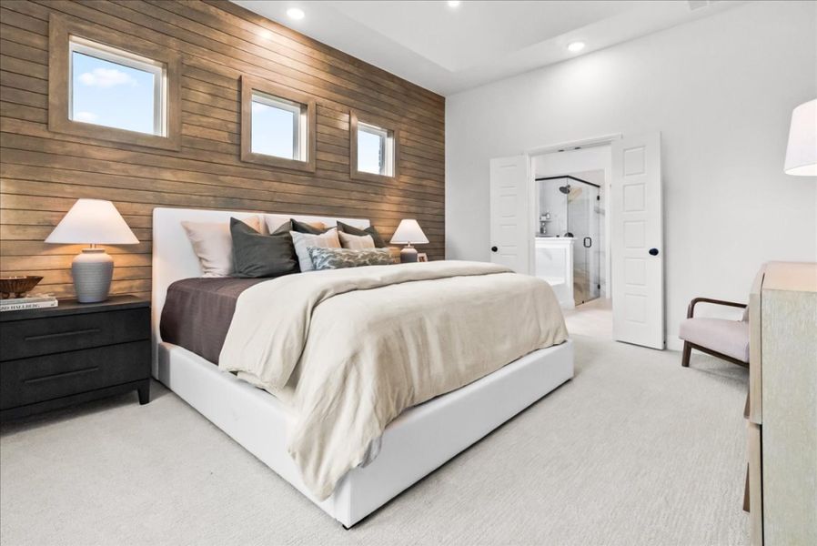 Furnished interior in a model home at The Reserve at Spiritas Ranch in Little Elm (Image 27).