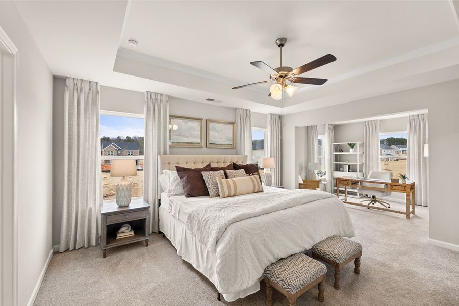 Furnished interior in a model home at Westland in Bogart (Image 14).