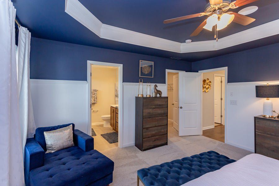 Furnished interior in a model home at Myers Point in Morrisville (Image 28). Furnished interior in a model home at Myers Point in Morrisville (Image 28).