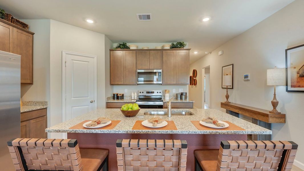 Furnished interior in a model home at Knox Landing in College Station (Image 6).