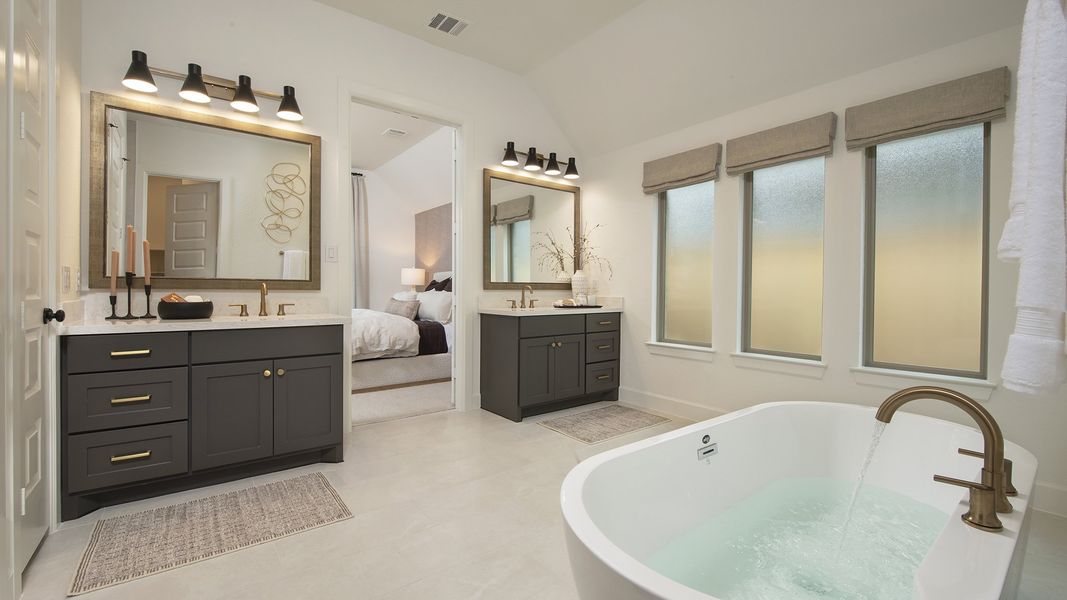 Furnished interior in a model home at Kresston 50' in Montgomery (Image 10). Furnished interior in a model home at Kresston 50' in Montgomery (Image 10).