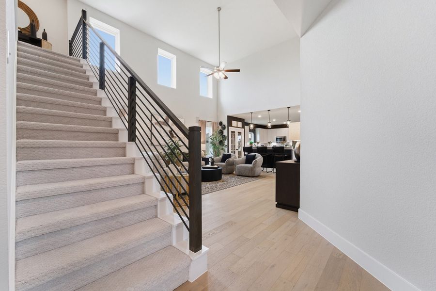 Furnished interior in a model home at Pecan Estates in Crosby (Image 6).