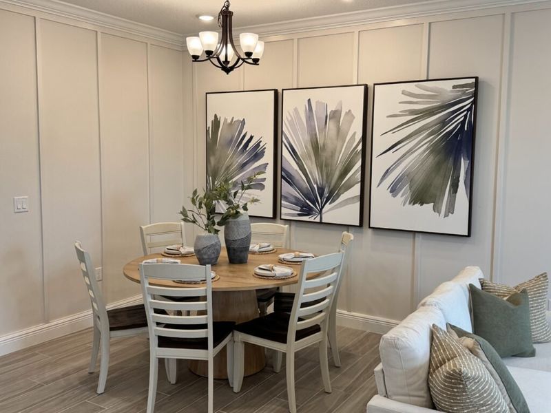 Furnished interior in a model home at Huntington Park in Titusville (Image 30). Furnished interior in a model home at Huntington Park in Titusville (Image 30).