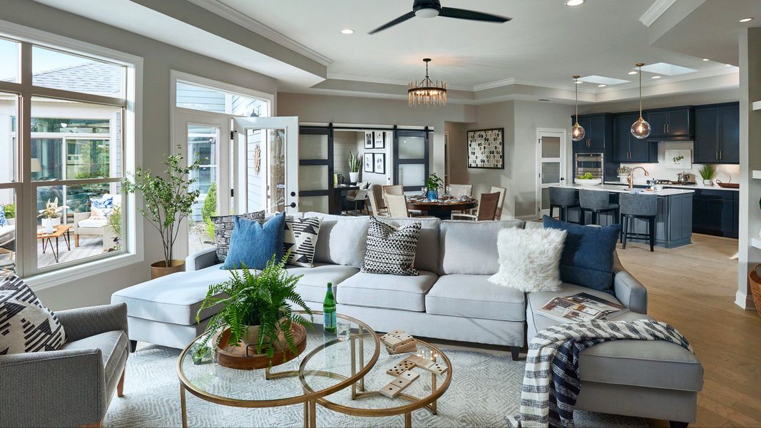 Furnished interior in a model home at The Courtyards at Seven Hills in Dallas (Image 3).
