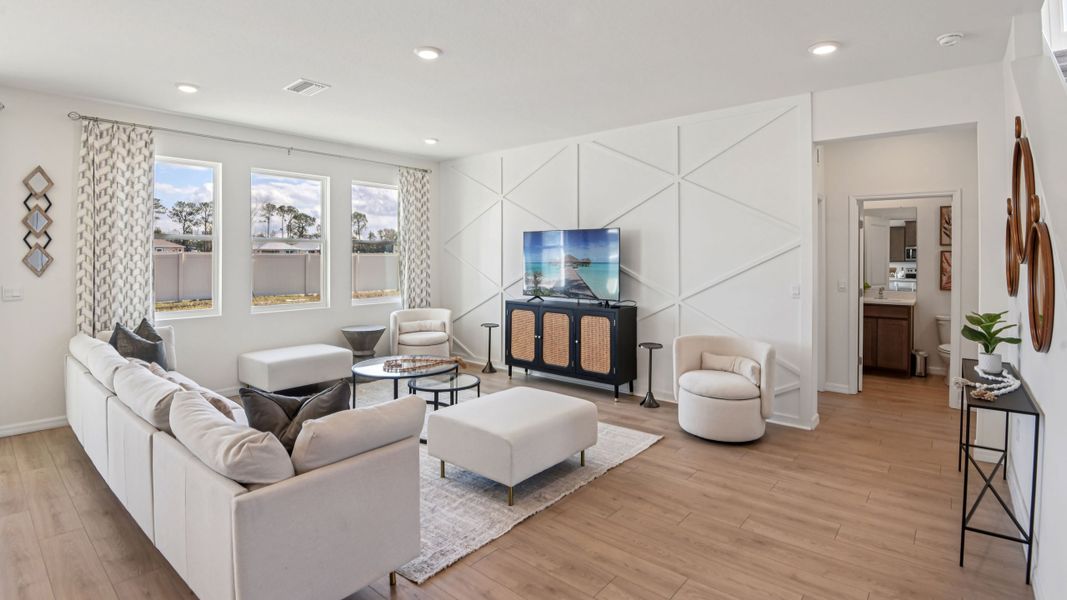 Furnished interior in a model home at Finley Woods in Gainesville (Image 8).