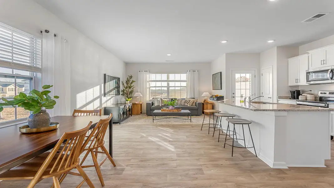 Furnished interior in a model home at The Townes at Brookhaven in Greensboro (Image 5).