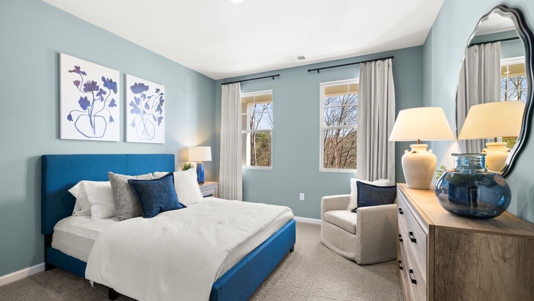 Furnished interior in a model home at Liberty Crossing in Braselton (Image 12).