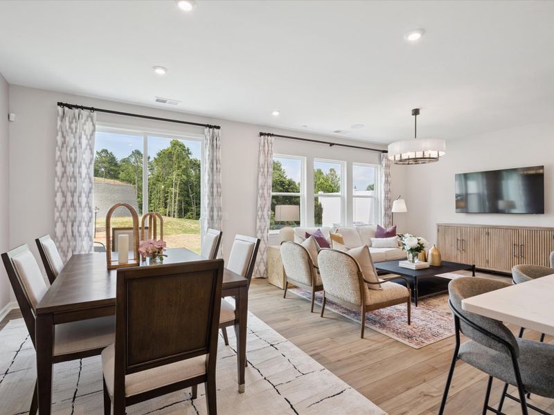 Furnished interior in a model home at Millstone in Cramerton (Image 4).