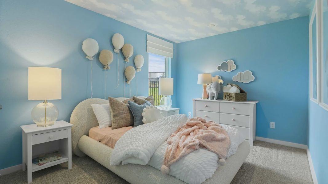 Experience serenity with plush textures and a whimsical cloud ceiling in Mostyn Springs. Experience serenity with plush textures and a whimsical cloud ceiling in Mostyn Springs.