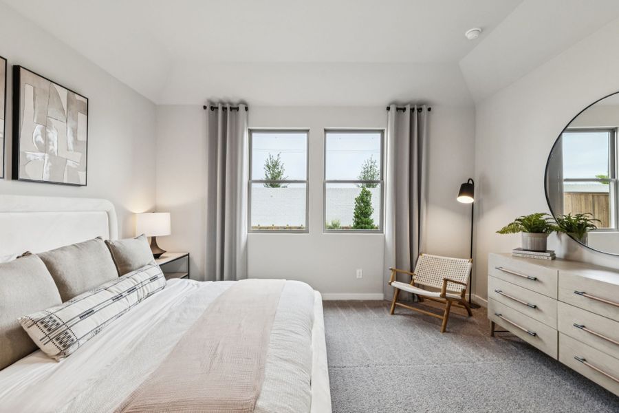 REPRESENTATIVE PHOTO – Primary Suite in a Lakehaven Oak model home in Farmersville TX by Trophy Signature Homes