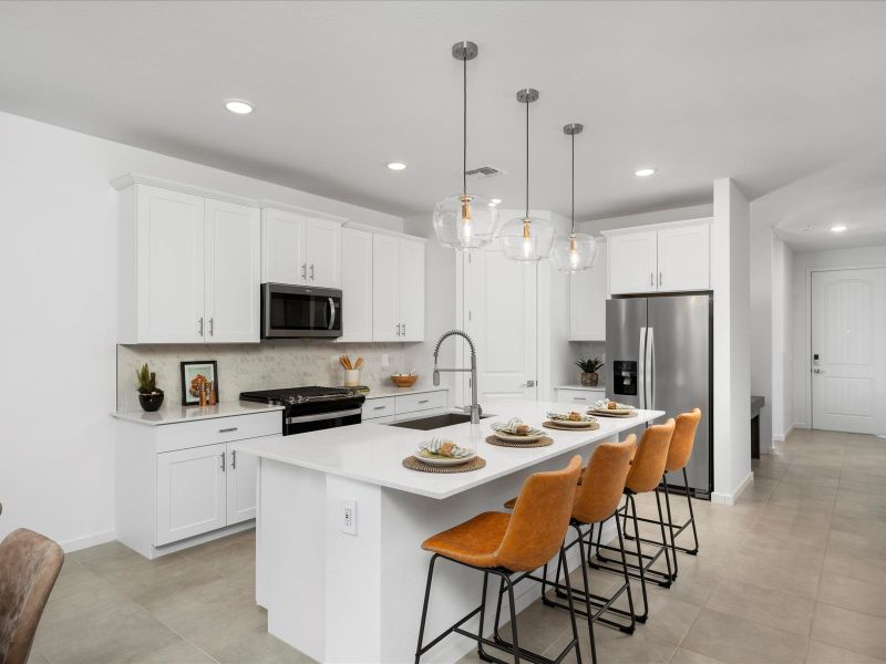 Kitchen in Jubilee Floorplan modeled at Silva Farms