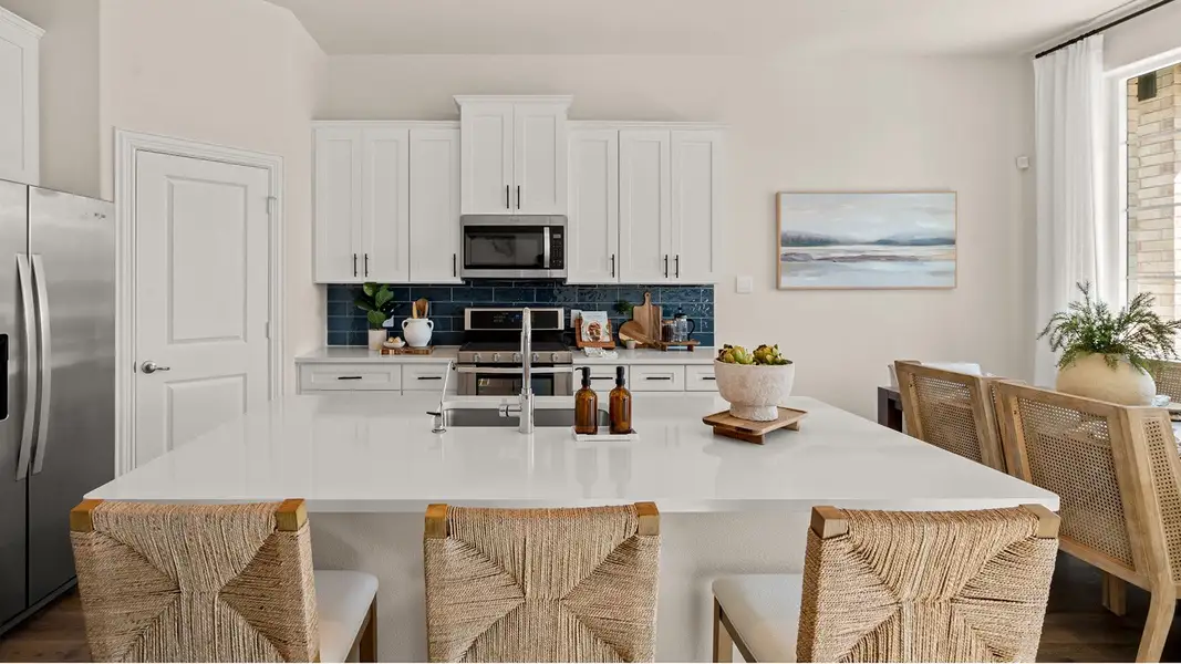 Furnished interior in a model home at Greenwood Square in Richardson (Image 1). Furnished interior in a model home at Greenwood Square in Richardson (Image 1).