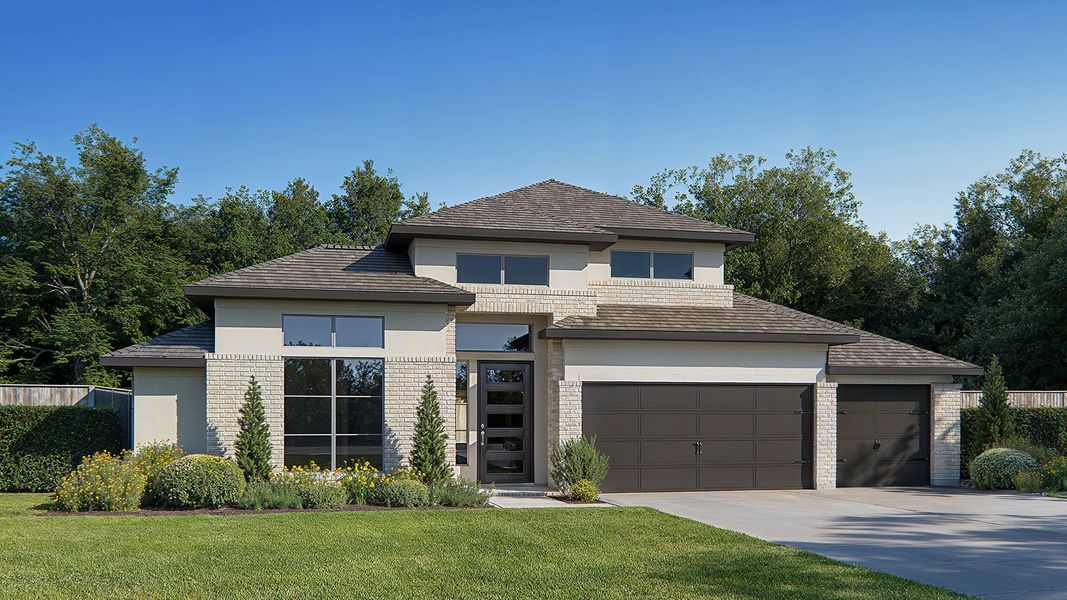 Front exterior of a home in the Sweetgrass 65' community, located in Haslet, TX (Image 3).