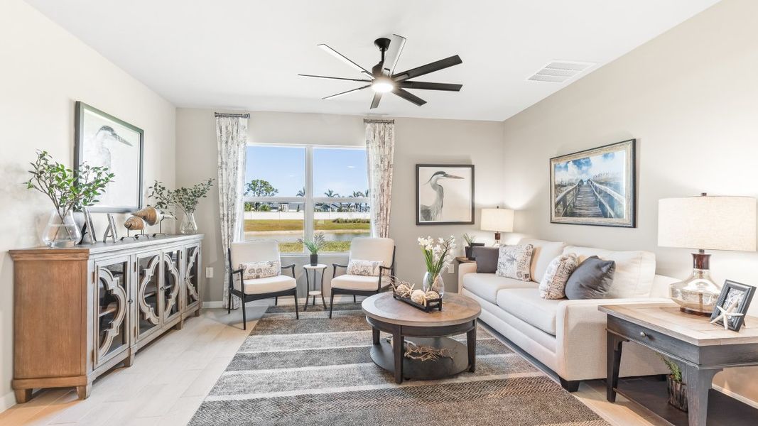 Furnished interior in a model home at LaBelle Homes in Lehigh Acres (Image 4). Furnished interior in a model home at LaBelle Homes in Lehigh Acres (Image 4).