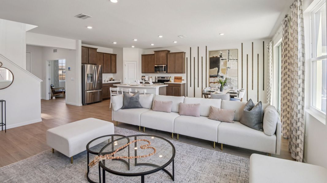 Furnished interior in a model home at Finley Woods in Gainesville (Image 10).
