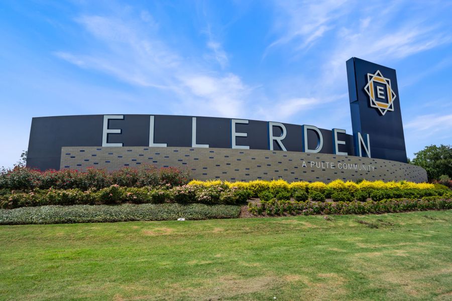 Entrance to the Ellerden community in Tomball, TX, featuring signage and landscaping (Image 12). Entrance to the Ellerden community in Tomball, TX, featuring signage and landscaping (Image 12).