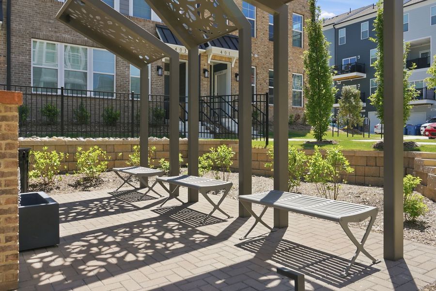 Relaxing areas throughout the neighborhood