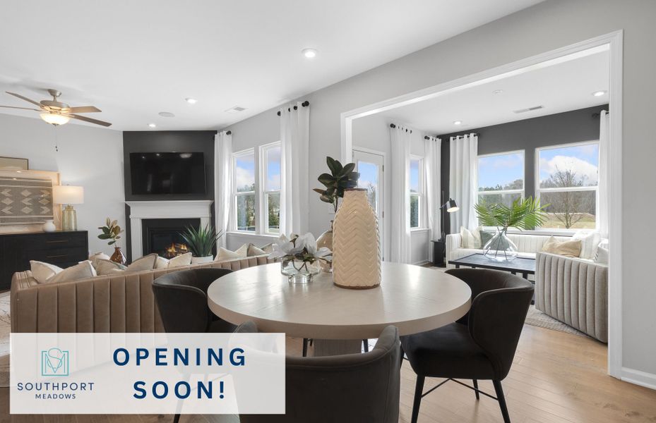 Furnished interior in a model home at Southport Meadows in Southport (Image 3).