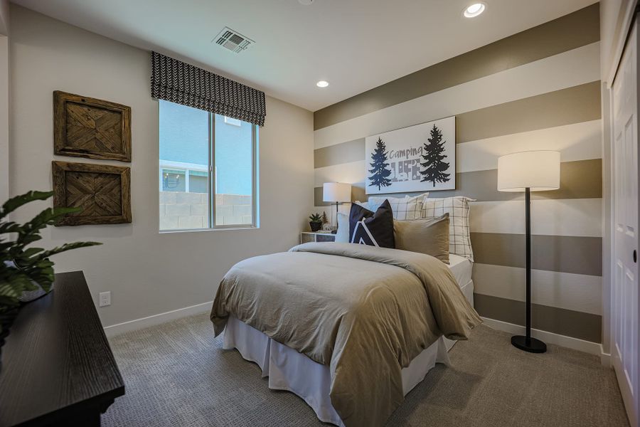 Bedroom 2 - Luneta - Vidrio at Estrella in Goodyear, Arizona by Landsea Homes