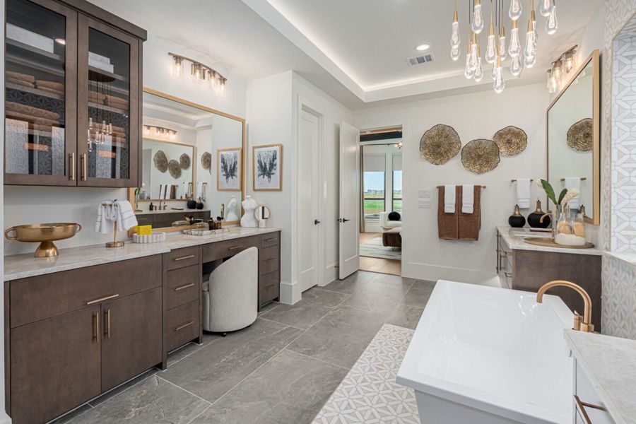 Furnished interior in a model home at Fields - Brookside North in Frisco (Image 17). Furnished interior in a model home at Fields - Brookside North in Frisco (Image 17).