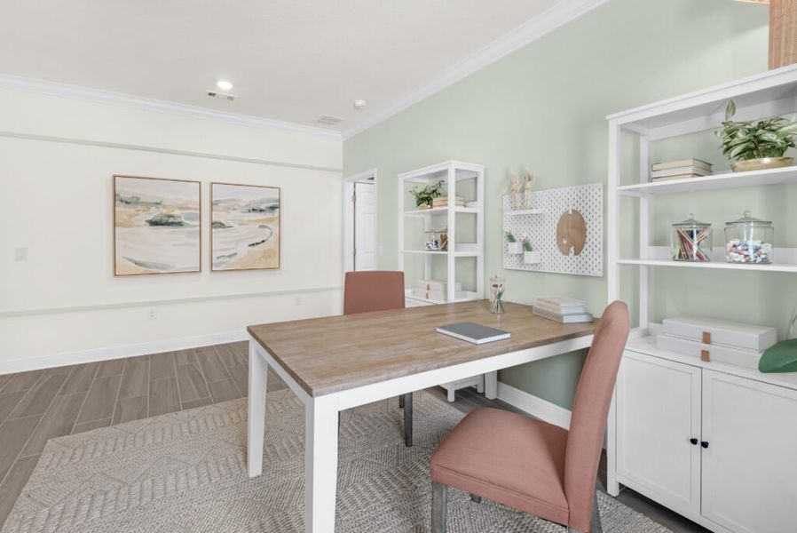 Furnished interior in a model home at Las Colinas in Milton (Image 19).
