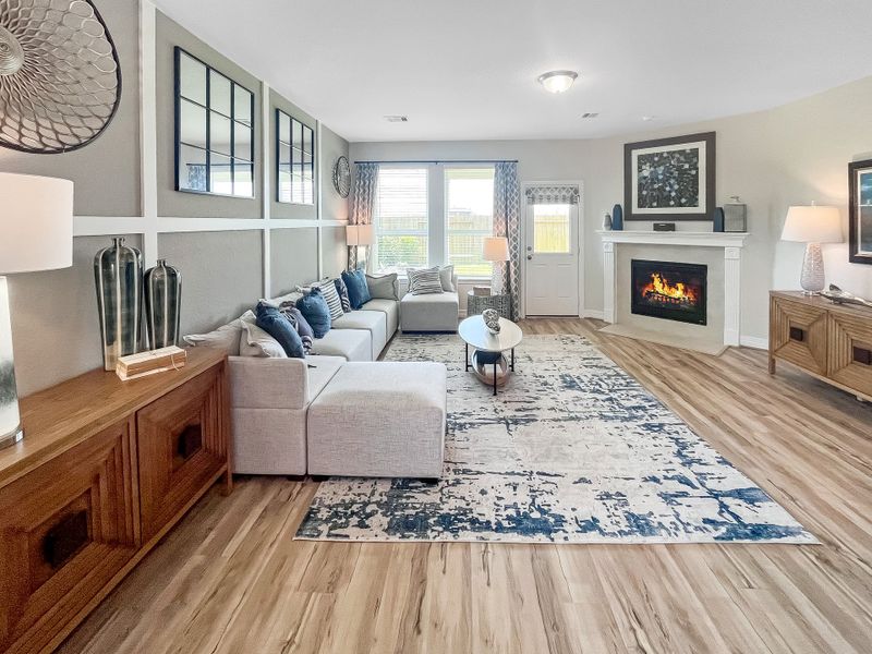 Furnished interior in a model home at Trails at Woodhaven Lakes in La Marque (Image 7).