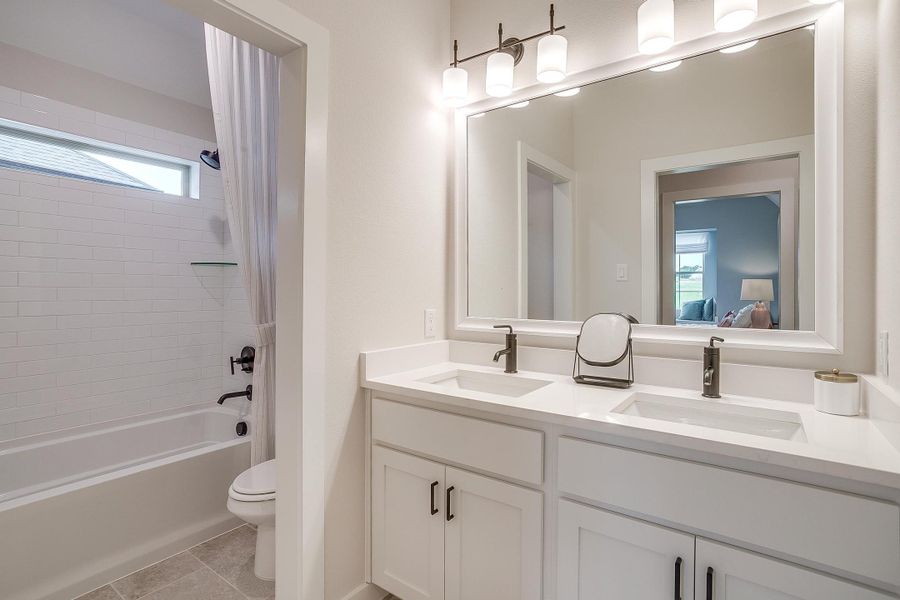 Furnished interior in a model home at Aster Park in McKinney (Image 42).