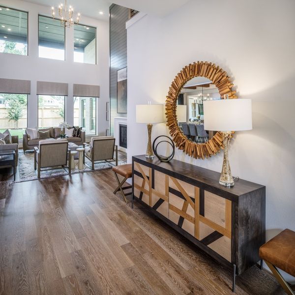 Furnished interior in a model home at The Highlands in Porter (Image 9).