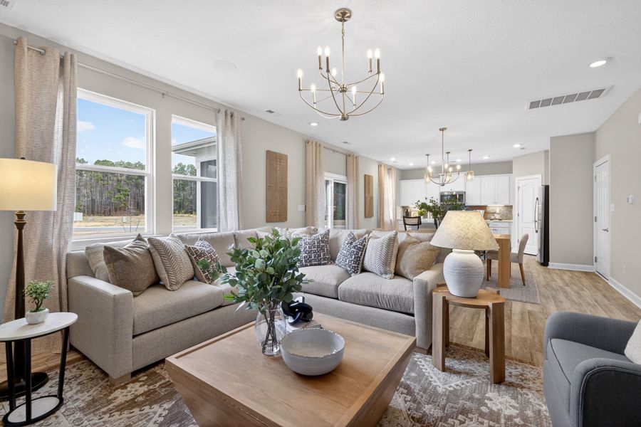 Furnished interior in a model home at Neill's Pointe in Angier (Image 8). Furnished interior in a model home at Neill's Pointe in Angier (Image 8).