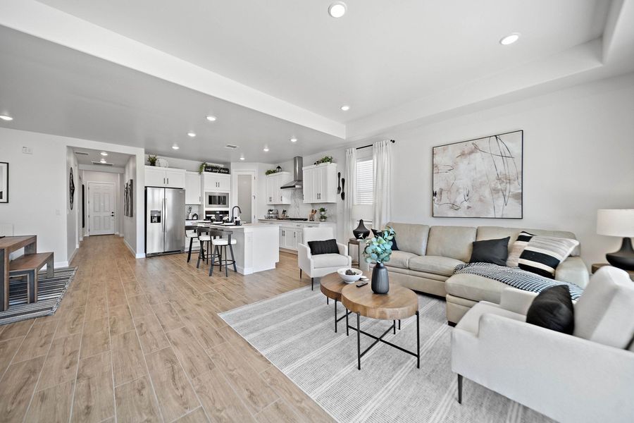 Furnished interior in a model home at Summer Sky North in El Paso (Image 28).