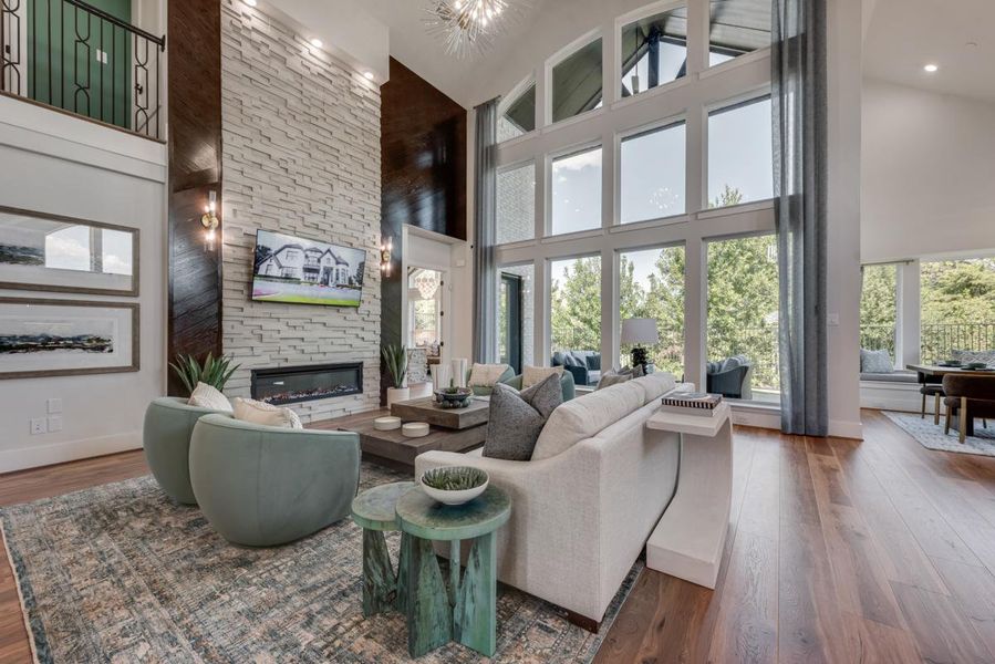 Furnished interior in a model home at Providence Cove in McKinney (Image 4).