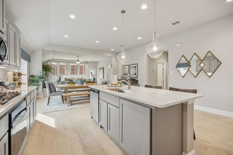 Furnished interior in a model home at Arcadia Trails in Balch Springs (Image 8).