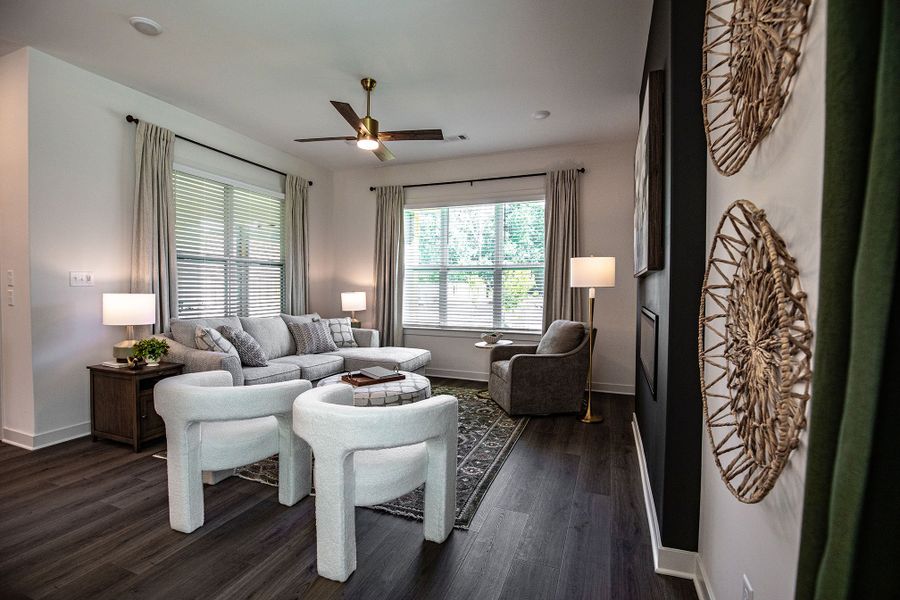 Furnished interior in a model home at Amherst in Cordova (Image 34).