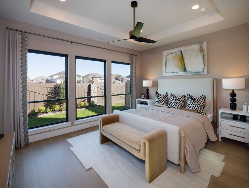 Furnished interior in a model home at Harvest Green in Richmond (Image 17).