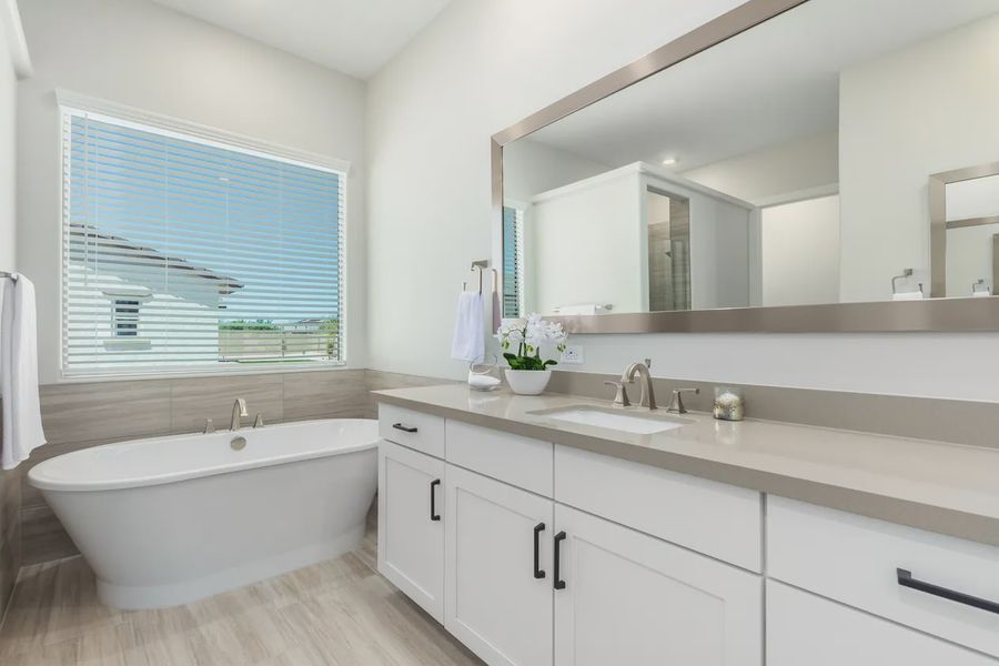 Furnished interior in a model home at Bellero Estates in Queen Creek (Image 58).