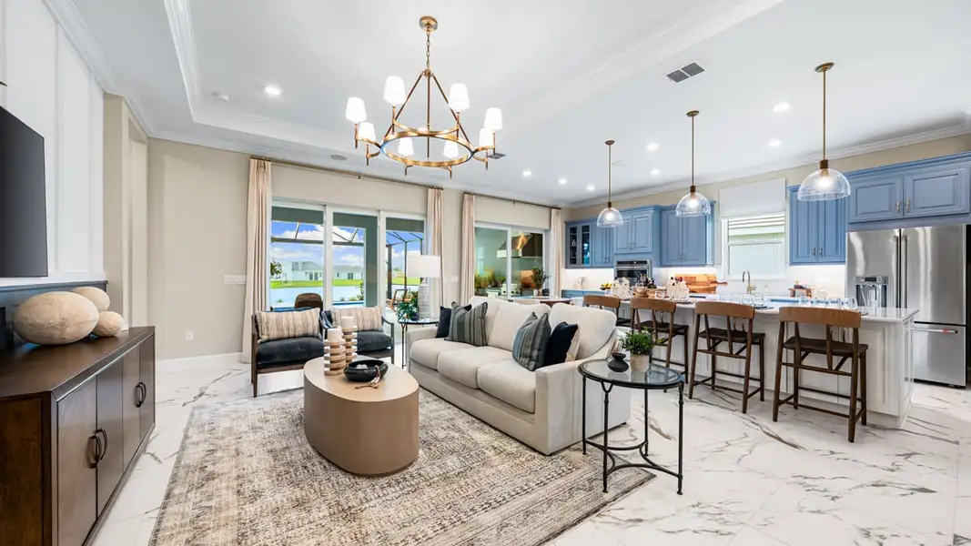 Furnished interior in a model home at Esplanade at Coasterra in Palmetto (Image 6).