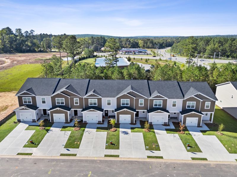 Aerial view of the Knox Place community in Hephzibah, GA, showing layout and nearby surroundings (Image 12).