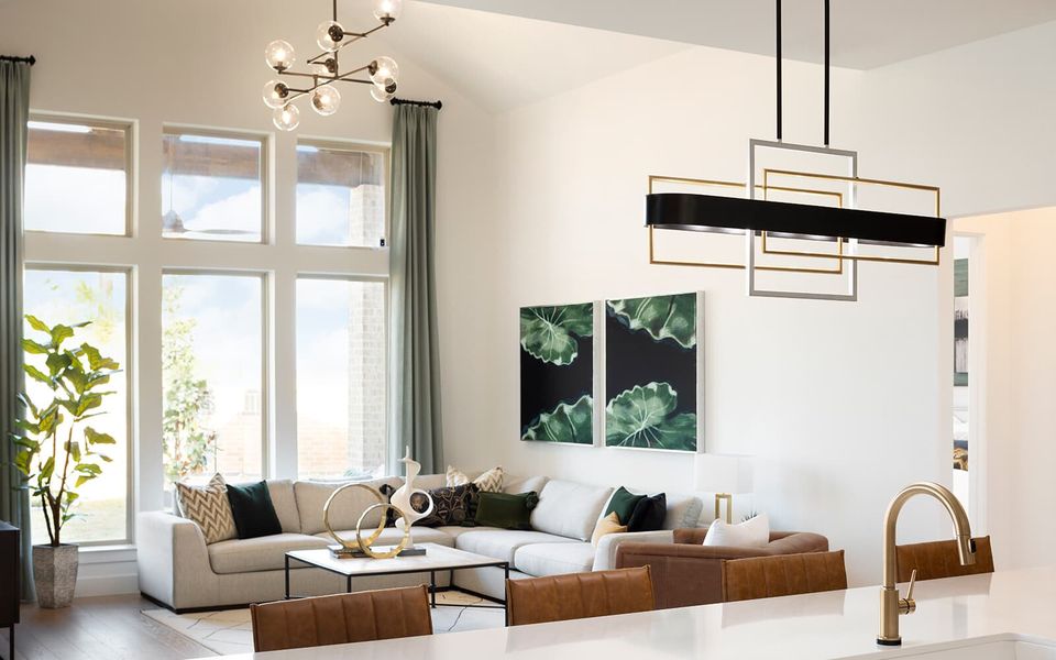 Furnished interior in a model home at 50' Traditional Homes at Elyson in Katy (Image 15).