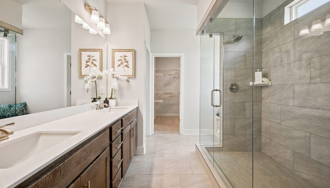 Furnished interior in a model home at Fowler Farms in Auburn (Image 60).