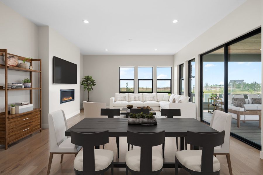 Furnished interior in a model home at The Fairways at RainDance in Windsor (Image 6).