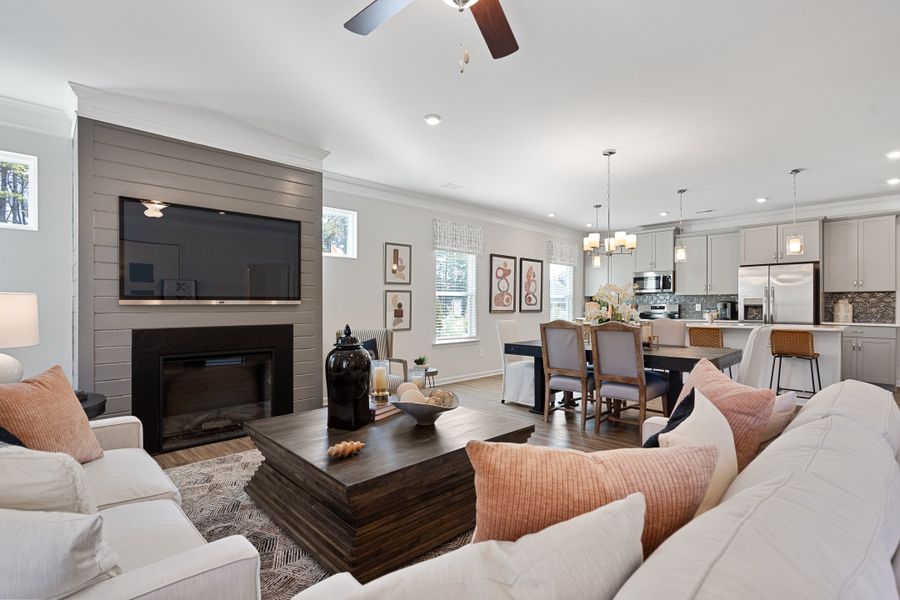 Furnished interior in a model home at Vandiver Creek in South Fulton (Image 23).