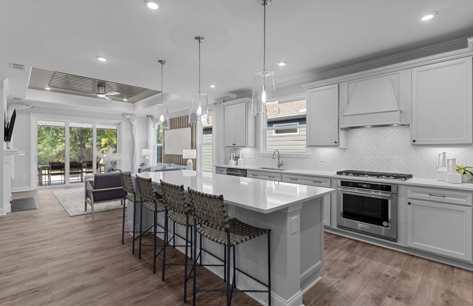 Spacious Flow Through Kitchens