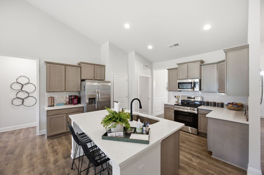 Furnished interior in a model home at Northlake in Statesville (Image 26).